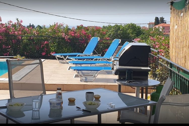 Sunloungers by pool